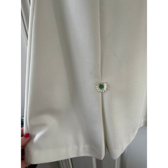 Vtg 1970's Back Line Tennis Dress Tenniswear By Eaton Size 14 White With White - Picture 8 of 8